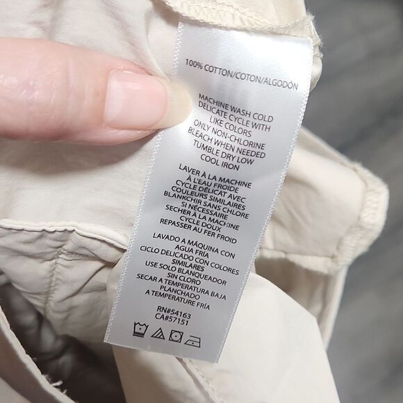 NWT Calvin Klein Chino Khaki Wide Leg Pleated High Waisted Trouser Pant - Picture 7 of 9